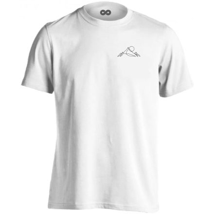 Magaslati minimalista férfi póló (fehér)