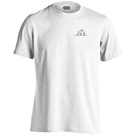 Társ minimalista férfi póló (fehér)