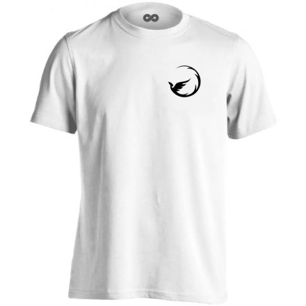 Repkör minimalista férfi póló (fehér)