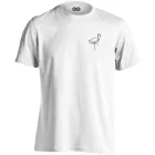 Flamingo minimalista férfi póló (fehér)