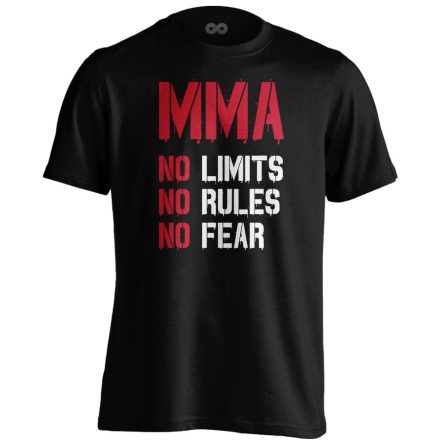 No Limits No Rules No Fear MMA póló (fekete)