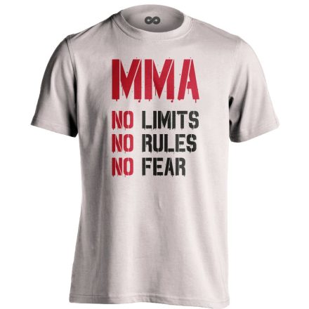 No Limits No Rules No Fear MMA póló (fehér)