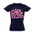 Feliratos "girl boss" Hajrá csajok! női póló (tengerészkék)