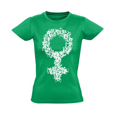 Vénusz "karikák" Hajrá csajok! női póló (zöld)