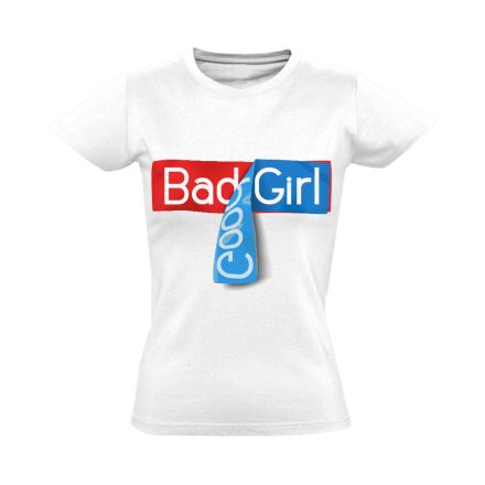 Feliratos "good girl"' Hajrá csajok! női póló (fehér)
