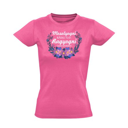 Ragyogó egyén nőnapi női póló (rózsaszín)