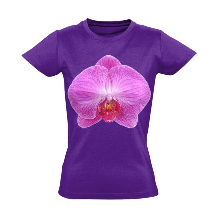 Lila Orchidea virágos női póló (lila)