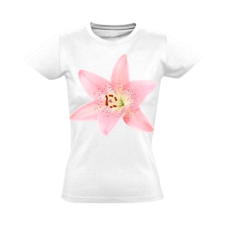 Pink Liliom virágos női póló (fehér)