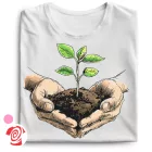 Életet adó föld agrár női póló (fehér)
