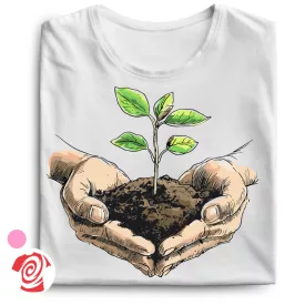 Életet adó föld agrár női póló (fehér)