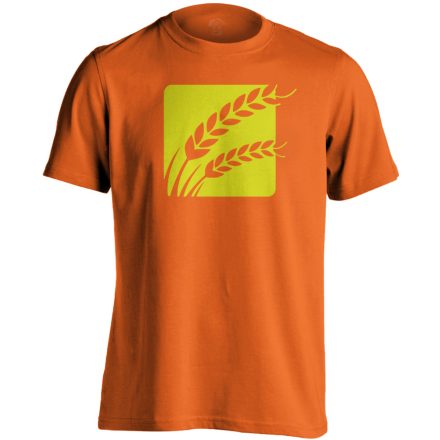 SzemesnekÁllAVilág férfi póló (narancssárga)