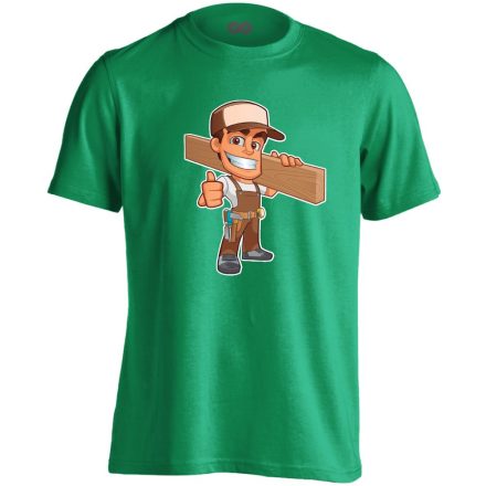 ÁcsMester ács, tetőfedő férfi póló (zöld)
