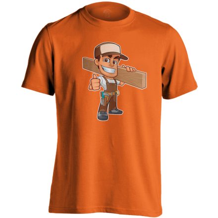 ÁcsMester ács, tetőfedő férfi póló (narancssárga)