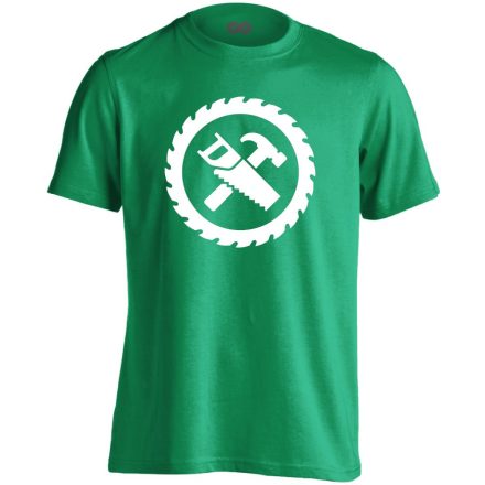 SzerszámCégér ács, tetőfedő férfi póló (zöld)