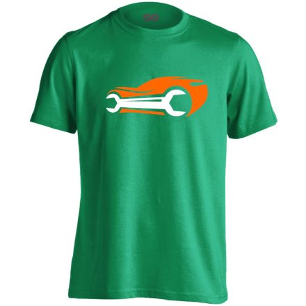 Szerel-M autószerelő férfi póló (zöld)