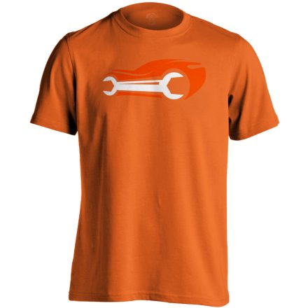 Szerel-M autószerelő férfi póló (narancssárga)