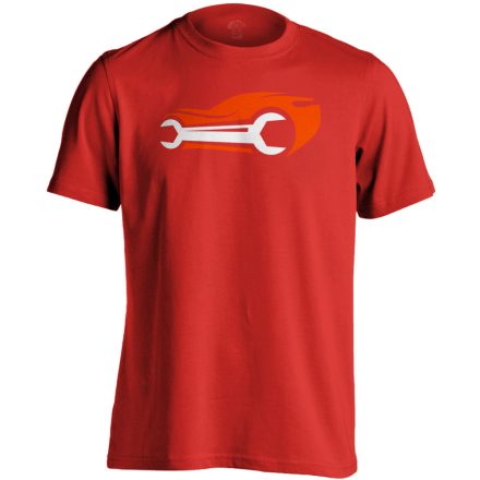Szerel-M autószerelő férfi póló (piros)