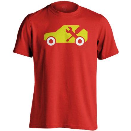 HuTyuTyu autószerelő férfi póló (piros)