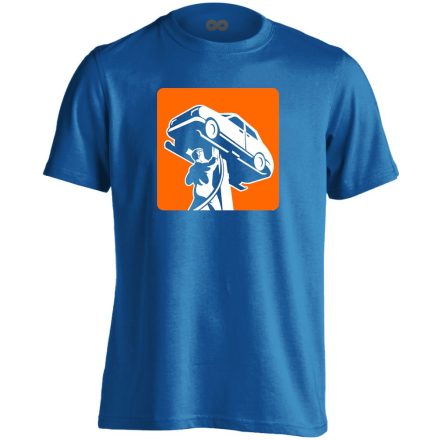 RetróAutó autószerelő férfi póló (kék)