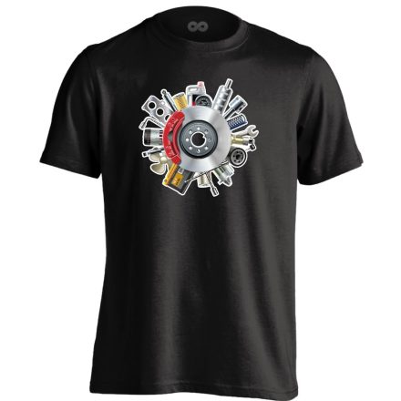 All-In autószerelő férfi póló (fekete)