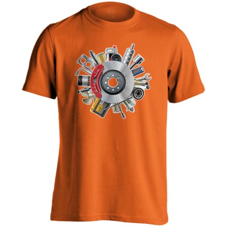 All-In autószerelő férfi póló (narancssárga)