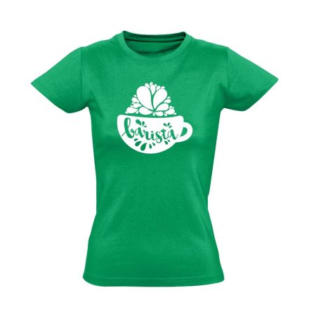 KávéMíves barista női póló (zöld)