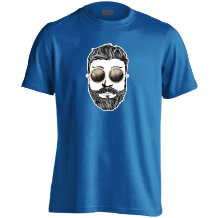 HipsterKafe barista férfi póló (kék)