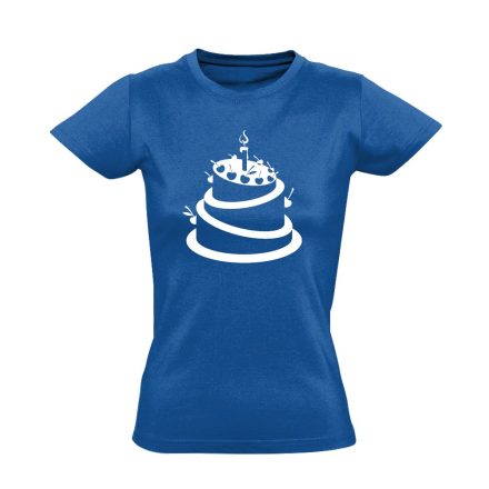 SzázszortaTorta cukrász női póló (kék)