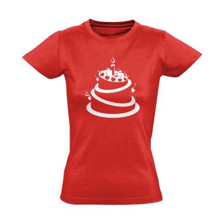 SzázszortaTorta cukrász női póló (piros)