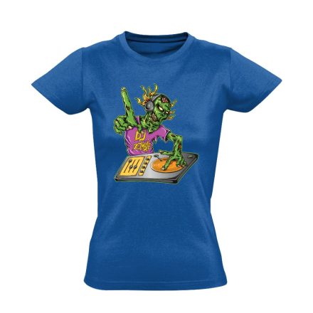 Zombie DJ női póló (kék)