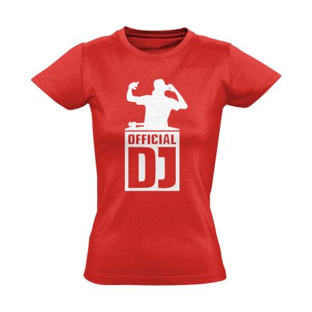 Official DJ női póló (piros)