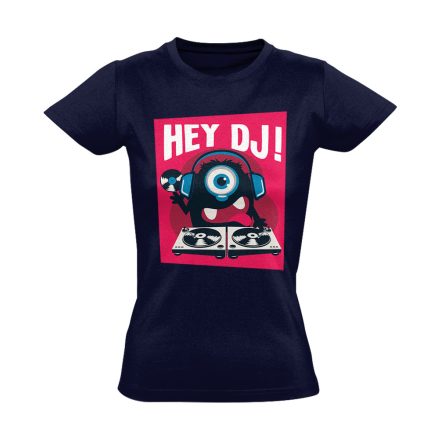 Hey! DJ női póló (tengerészkék)