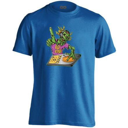Zombie DJ férfi póló (kék)