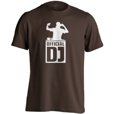 Official DJ férfi póló (csokoládébarna)
