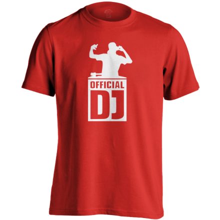 Official DJ férfi póló (piros)