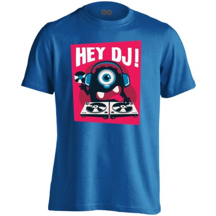 Hey! DJ férfi póló (kék) akciós póló - S