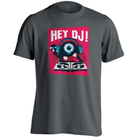 Hey! DJ férfi póló (szénszürke)