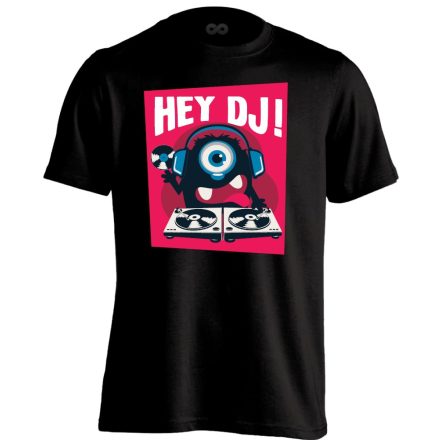 Hey! DJ férfi póló (fekete)
