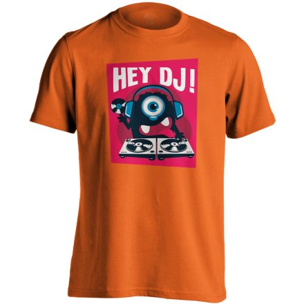 Hey! DJ férfi póló (narancssárga)