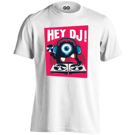 Hey! DJ férfi póló (fehér)