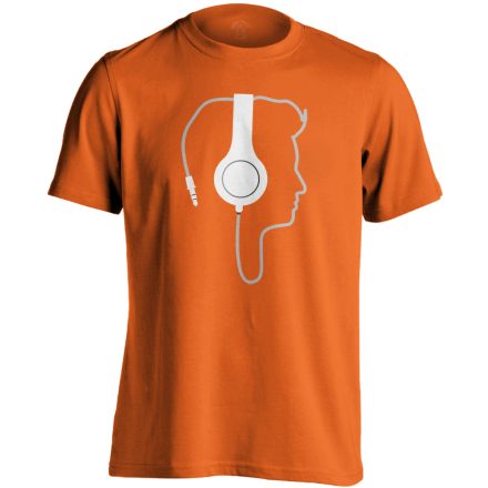 PlugIn DJ férfi póló (narancssárga)