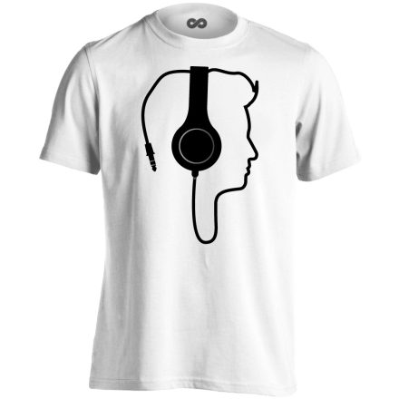 PlugIn DJ férfi póló (fehér)