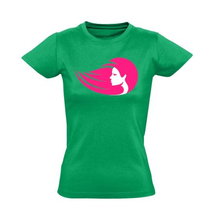 PinkKopf fodrász női póló (zöld)