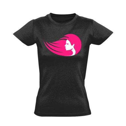 PinkKopf fodrász női póló (fekete)