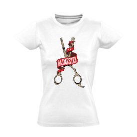 HajMester fodrász női póló (fehér)
