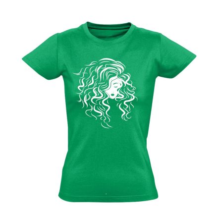 Boglya fodrász női póló (zöld)