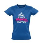 Fodrász vagyok fodrász női póló (kék)