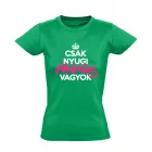 Fodrász vagyok fodrász női póló (zöld)