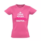 Fodrász vagyok fodrász női póló (rózsaszín)