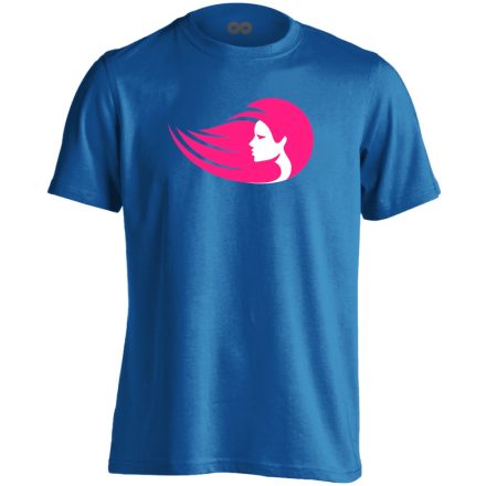 PinkKopf fodrász férfi póló (kék)